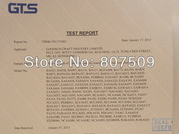 

Stainless Steel Jewelry Test Report Of Our Jewelry Not For Sale