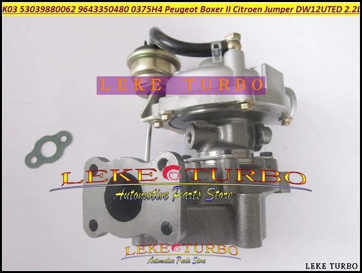 K03 53039880062 53039700062 9643350480 0375H3 0375H4 Turbo Turbocharger For Peugeot Commercial Boxer II For Citroen Jumper 01-10 DW12UTED 2.2L (1)