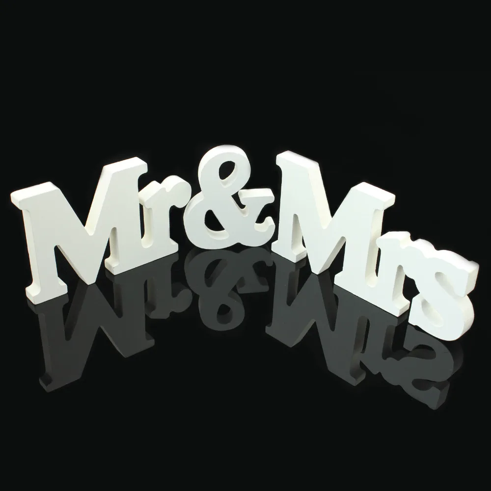 Деревянные буквы Mr & Mrs для украшения свадьбы 1 комплект верхнее покрытие стола