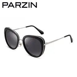 PARZIN Для женщин Поляризованные очки лето TR90 Винтаж Солнцезащитные очки женские Ретро Для женщин очки Дамы Оттенки черный