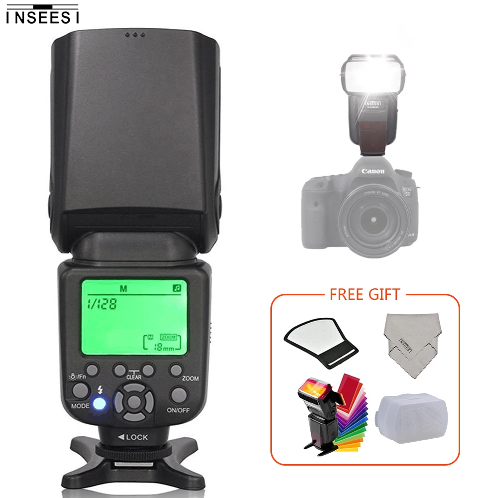 INSEESI IN586EX II Wireless Camera Flash TTL High Sync Flash Speedlite