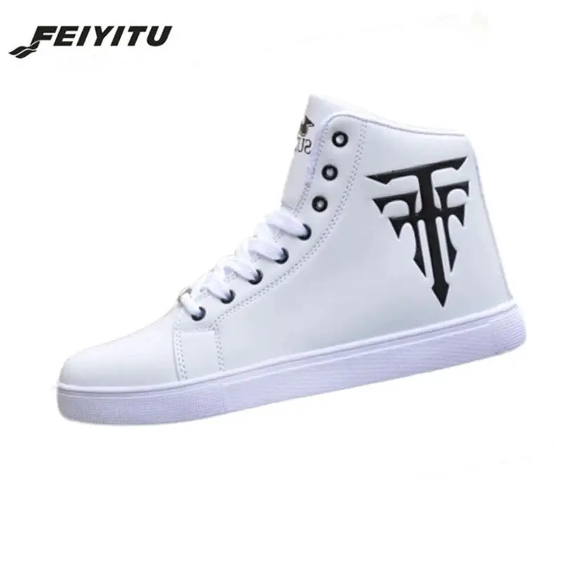 

FeiYiTu 2018 New Autumn Winter British Style Men Shoes Casual Shoes Men High Tops Fashion Hip Hop Shoes Zapatos Hombre 39-44