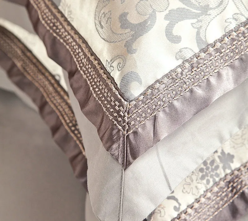 Silk Cotton Satin Bed set Duvet cover Bedsheet Luxury Bedding set Oriental Embroidery Jacquard 8