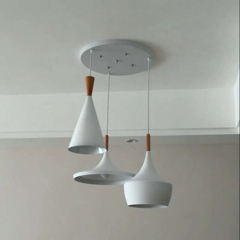 

2016 new Modern minimalist Aluminum Wood Art Chandelier bar cafe restaurant decoration lamp 3PCS/PACK