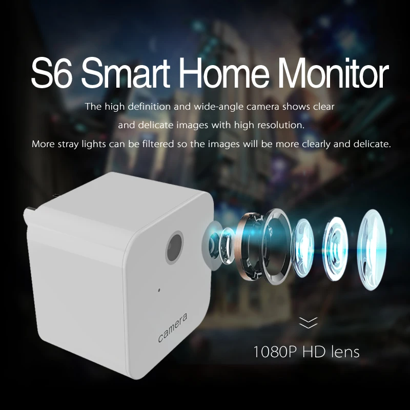 Новая S6 мини ip камера wifi микро HD 1080P ночное видение видео аудио корпус Видеокамеры