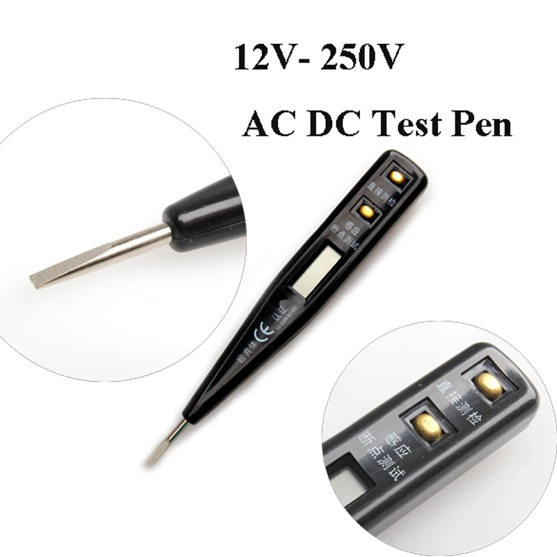 Digital AC DC 12 250V LCD Display Voltage Electric Sensor Tester Pen