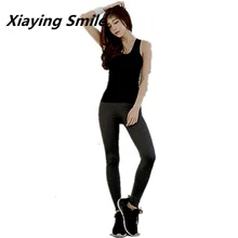 Xiaying Smile 2 шт набор женский топ для йоги со штанами спортивный комплект для бега йоги летний Быстросохнущий тренажерный зал, фитнес, йога спортивный костюм