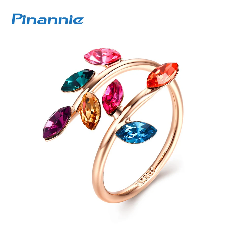 Pinannie Gold Color 18KRGP Crystals Rings Jewelry for Women | Украшения и аксессуары
