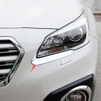

ABS Plastic For Subaru Outback 2015 2016 Car styling Car front light lamp Headlamps Eyebrow Panel Cover Trim