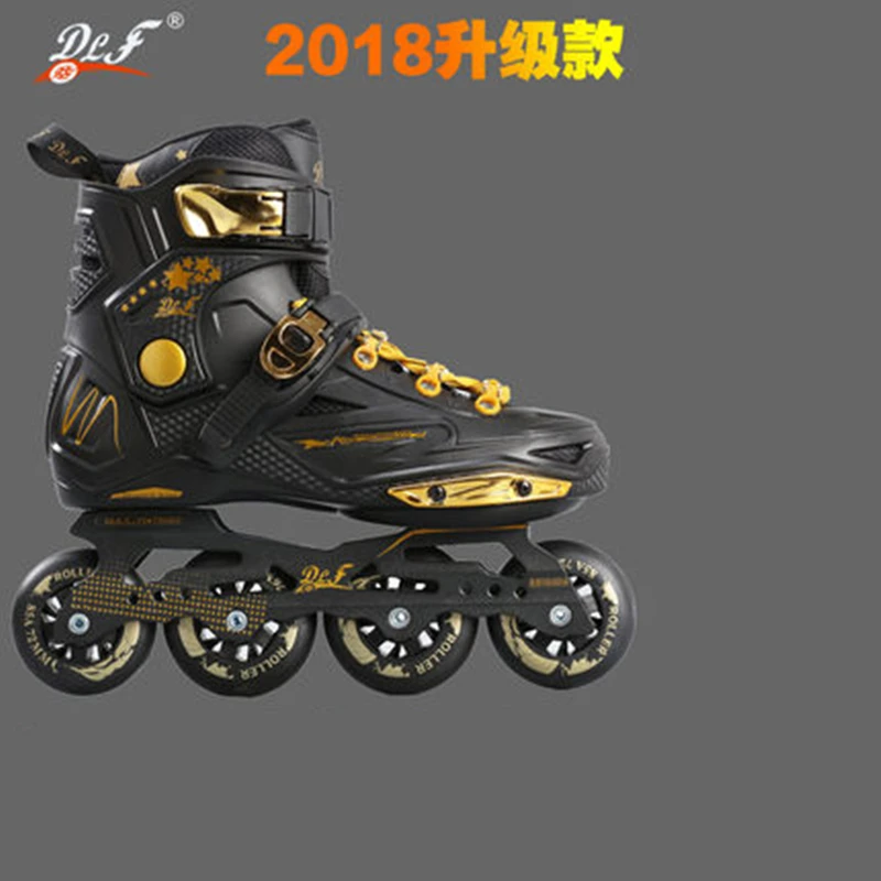 الشريحة تصميم مضمنة سباق التعرج ل انزلاق FSK أسود أبيض الذهبي أوروبا 35 إلى 44 85A بو التزلج عجلة سبيكة CNC ل سيبا HV