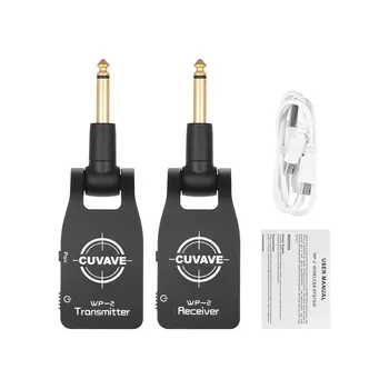 

UHF Wireless Guitar System Transmitter Receiver Built-in Rechargeable Lithium Battery 50M Transmission Range Guitar accessories