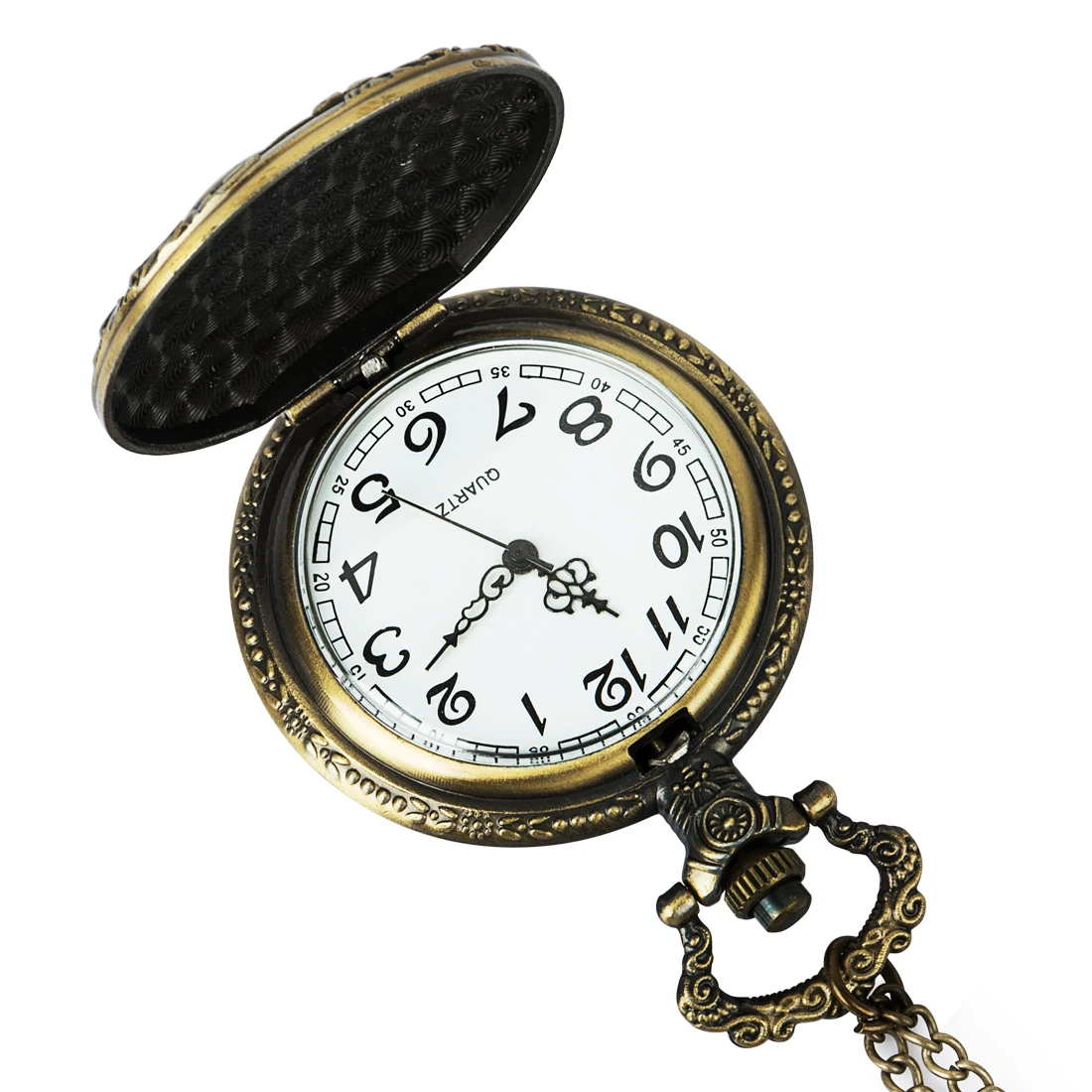 

High Quality Retro Lovely Deer Forest Flowers Trees Small Quartz Pocket Watch Chain Necklace Women Ladies Watches Pocket Watch