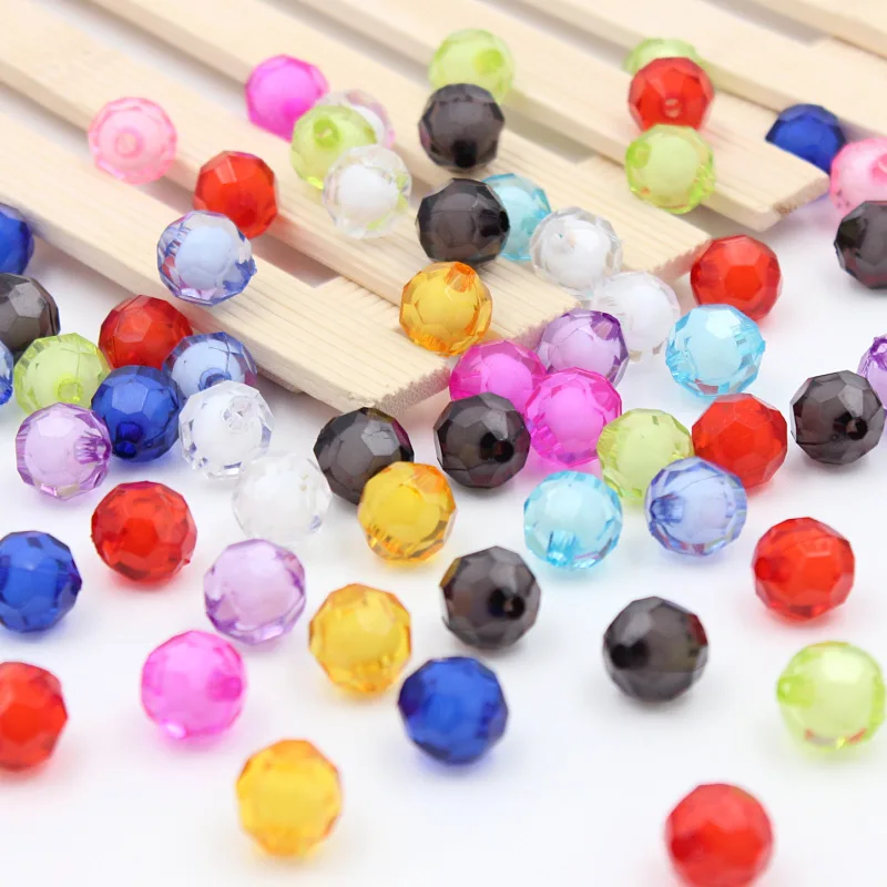 50 100PCS Acryl beads Mixed color 7mm 13mm Sewing Garment/Clothing hat