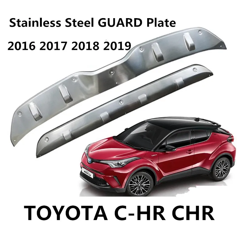 

For TOYOTA C-HR CHR 2016 2017 2018 2019 BUMPER GUARD Diffuser Protecto Skid Plate Front Rear Stainless Steel Auto Accessorie