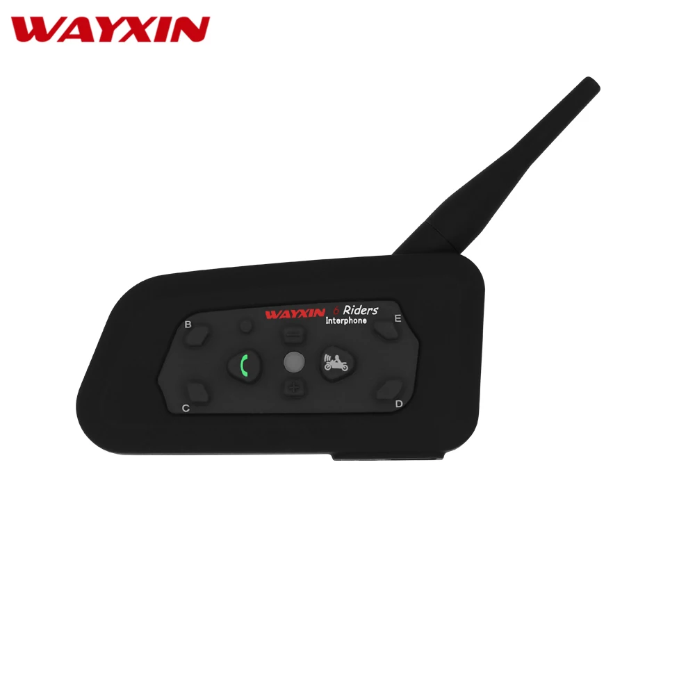 

WAYXIN R6 Intercom Helmet Bluetooth Headset Motorcycle Communication Intercom 6 Riders Interphone Speaker MP3 GPS Bluetooth