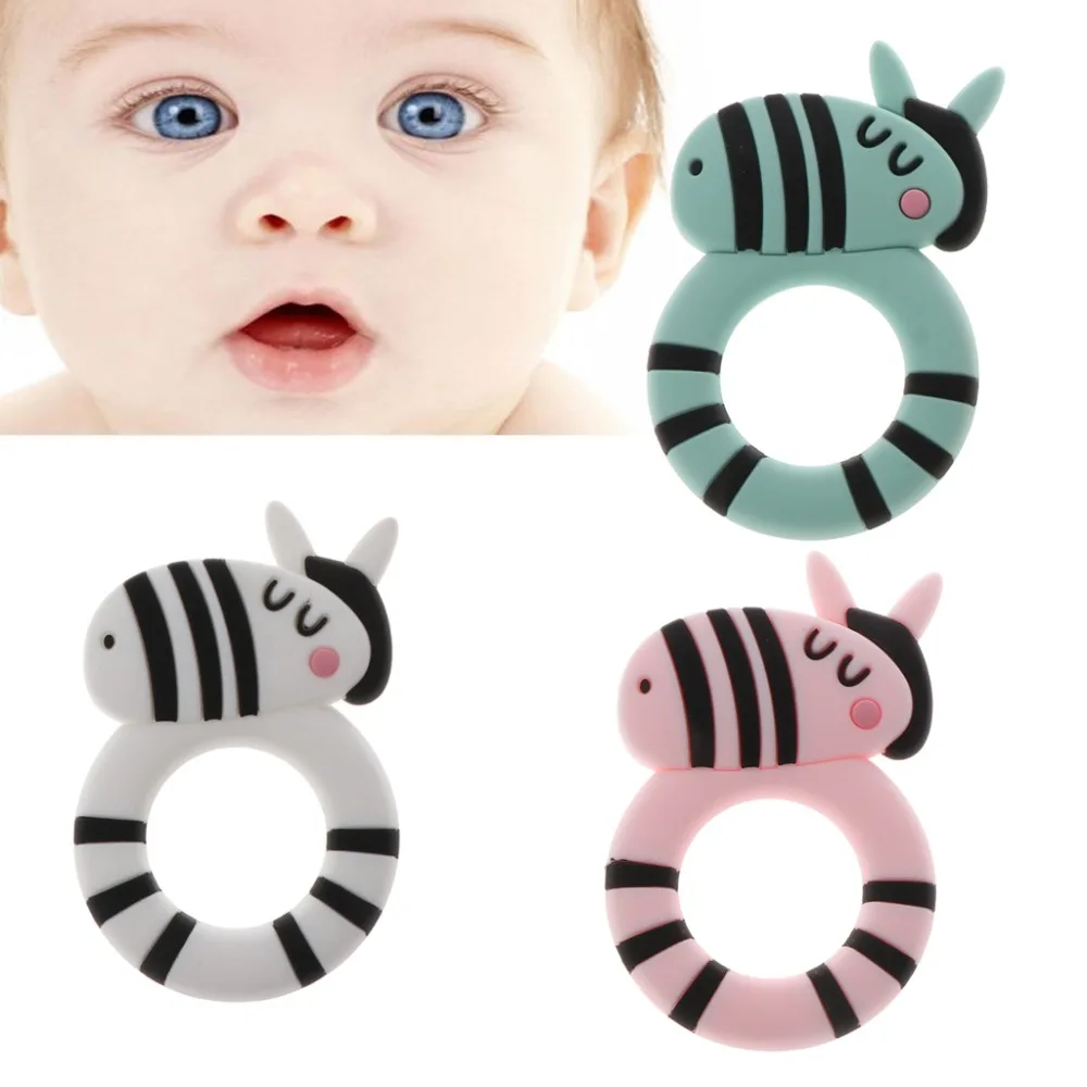

Animal Baby Teething Toy Silicone Teether Baby BPA Free Cartoon Pendant Nursing Necklace Toddler Toys Chew