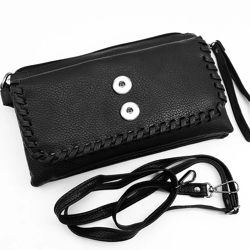 For Women good quality Three layers PU leather snap button bag QB3663