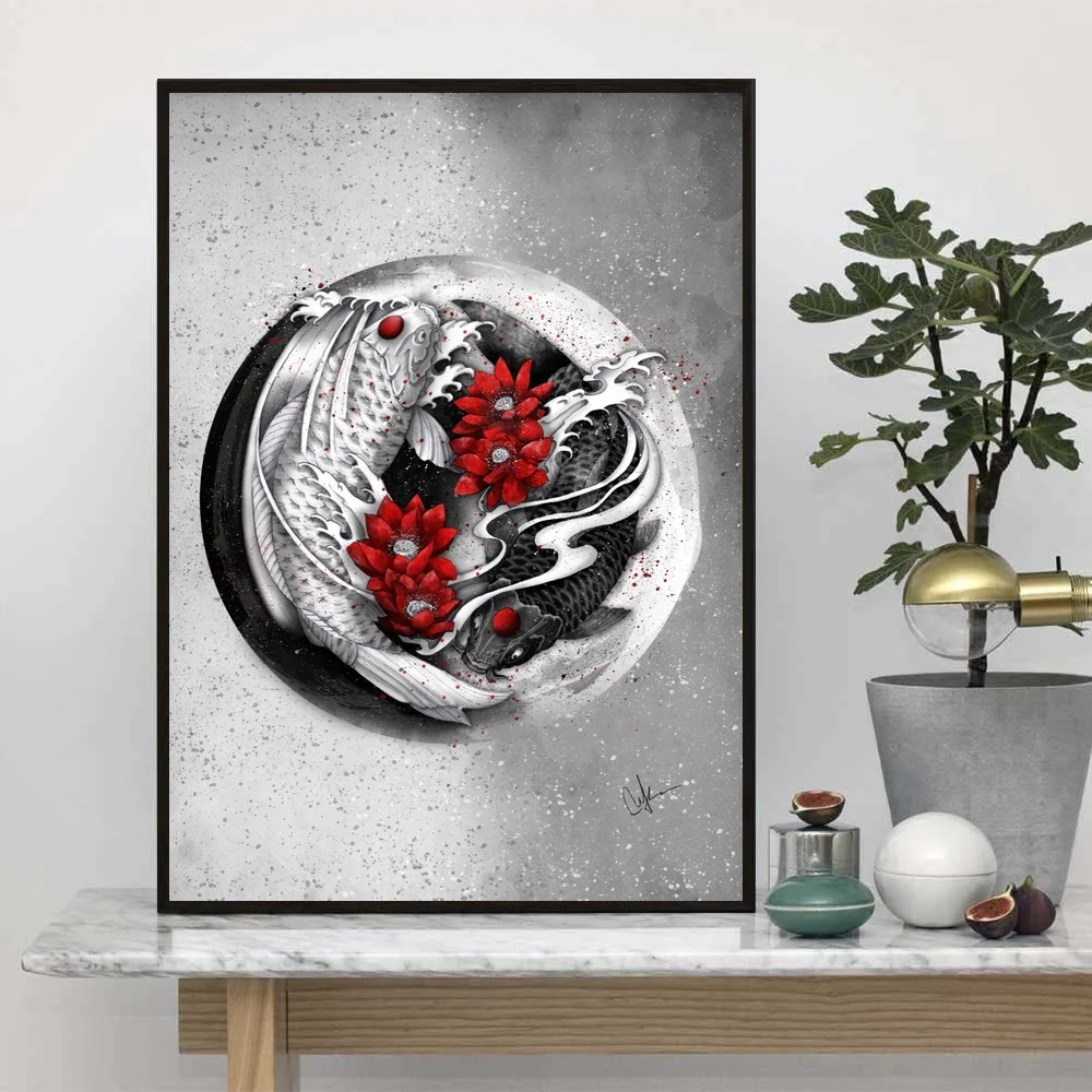 Японская Настенная картина Bushido Sakura Samurai Ukiyoe аниме настенное украшение холст