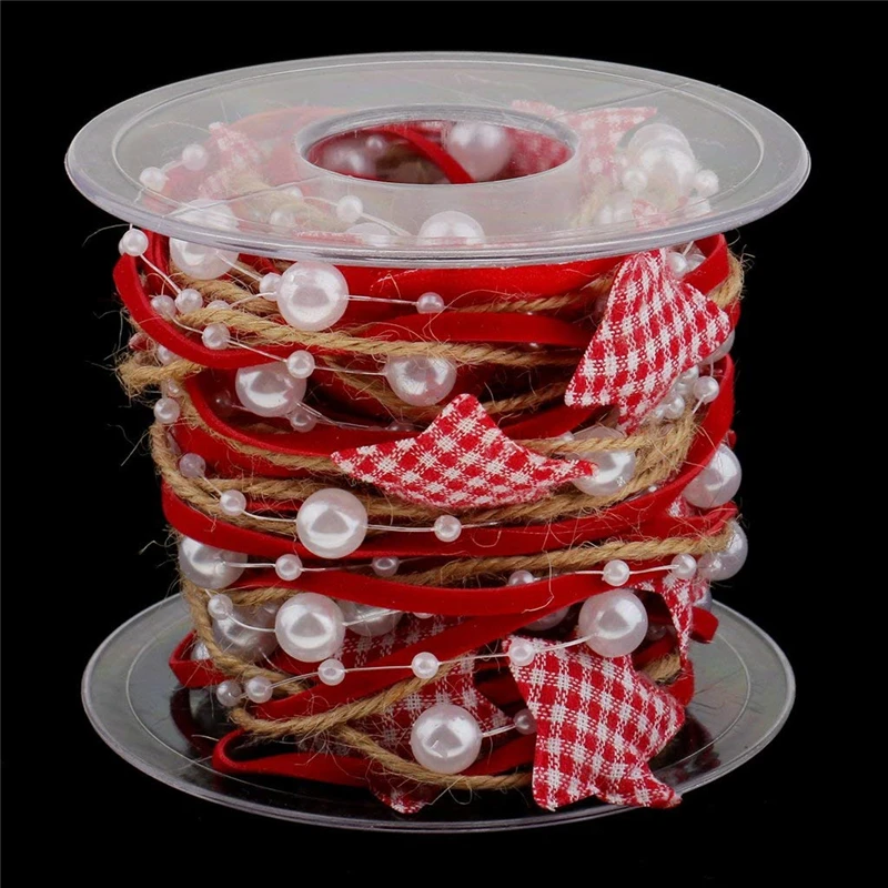 

Christmas Tree Decorations Chain Ribbon Christmas DIY Star Merry Christmas Party Decor Supplies Happy New Year