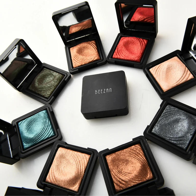 

New Makeup 2017 Beezan Brand Eye Shadow Palettes Minerals Waterproof 8 Color Pigments Gold Red Shimmer Eyeshadow Brand Palette