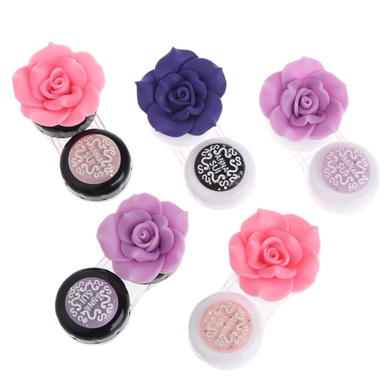 

2018 Hot New Travel Portable Cute Lovely Flower Contact Lens Container Case Holder Box A17_40