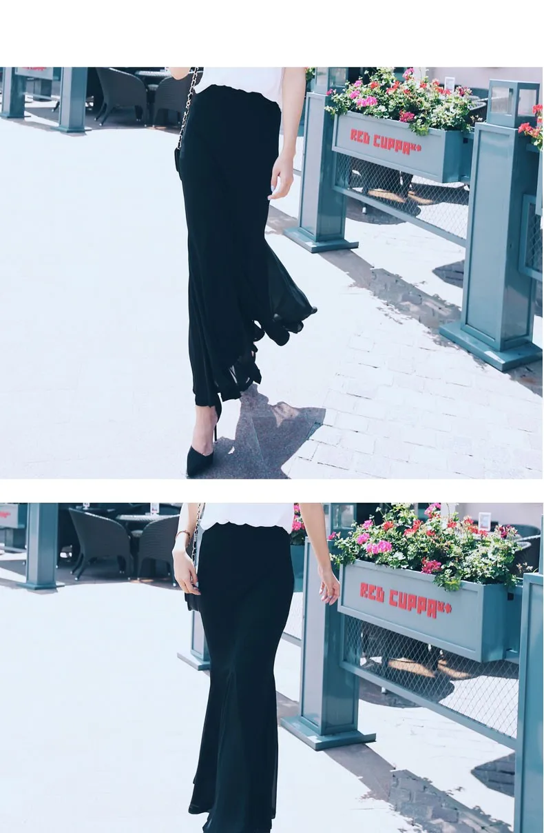 Женская шифоновая юбка с длинным подолом, большие размеры 3XS-10XL, длинная юбка-годе