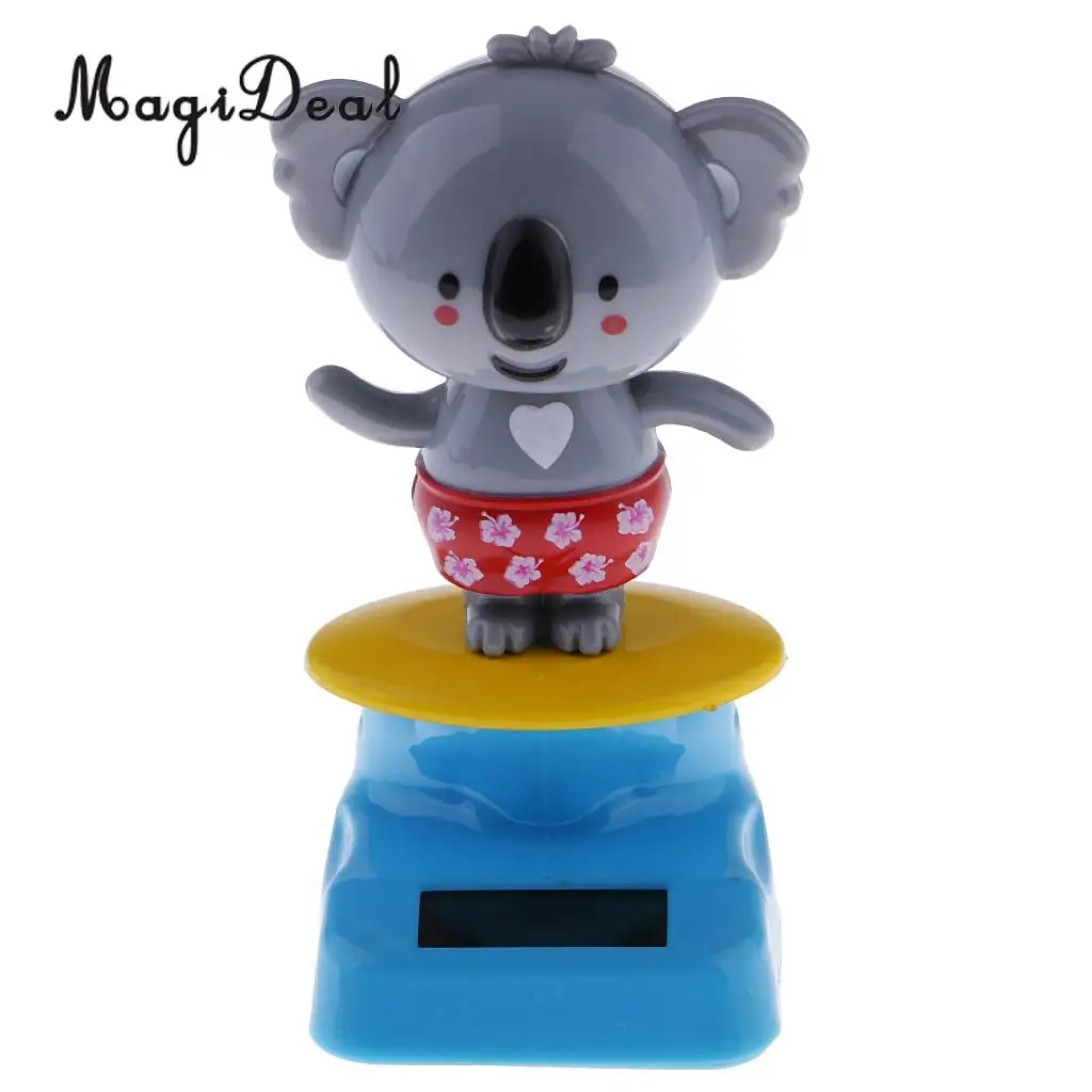 MagiDeal Solar Powered Dancing   Toy Car Ornament Bobble Head Dog Animal Toy for Home Office Desk Table Decor 10Kinds