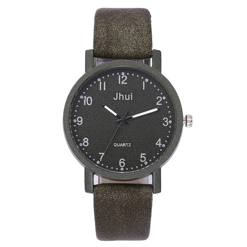 Army Green Ретро простые женские часы женские повседневные кварцевые наручные часы многоцветный кожаный ремешок новые женские часы reloj mujer/C - Цвет: Army Green