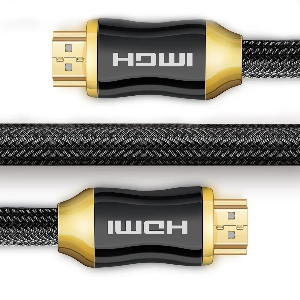 Высокопрочный плетеный нейлоновый Кабель HDMI Ultra-HD(UHD) 4K HDMI 2,0 кабель 18Gbs с Аудио& Ethernet HDMI шнур 1 м 2 м 5 м 10 м 15 м