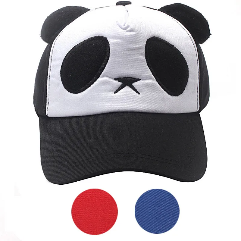 

2019 Hot Cartoon Hats Child Boys Girls Cotton Cute Panda Baseball Cap Hat Hip-Hop Sun Hats For Adult
