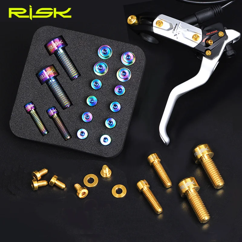 RISK Titanium Alloy MTB Road Bicycle Brakes Lever Fixed FS Ajust Oil
