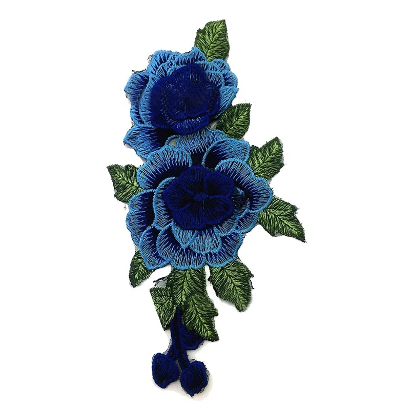 

Para La Ropa Applique for Clothes Parches Embroidery Flower Patches 4 Colors Embroidery Patches Rose Flower