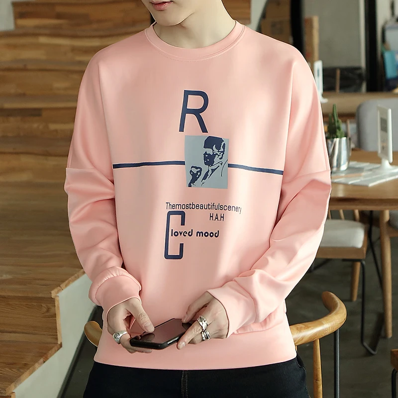 

Brand New Hoodies Man Creative Design Printing Men's Sweatshirts Autumn And Winter Comfortable White Black Gray Pink Sweatshirts