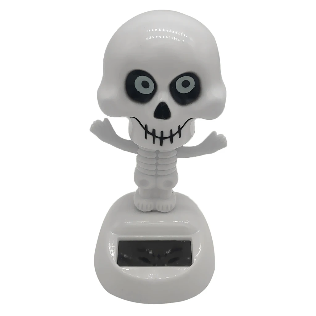 Adorable Dancing Skeleton Statue Figure, Plastic Bobbleheads Doll, Nodding Figure Doll Toy Home Office Car Dashboard Ornament