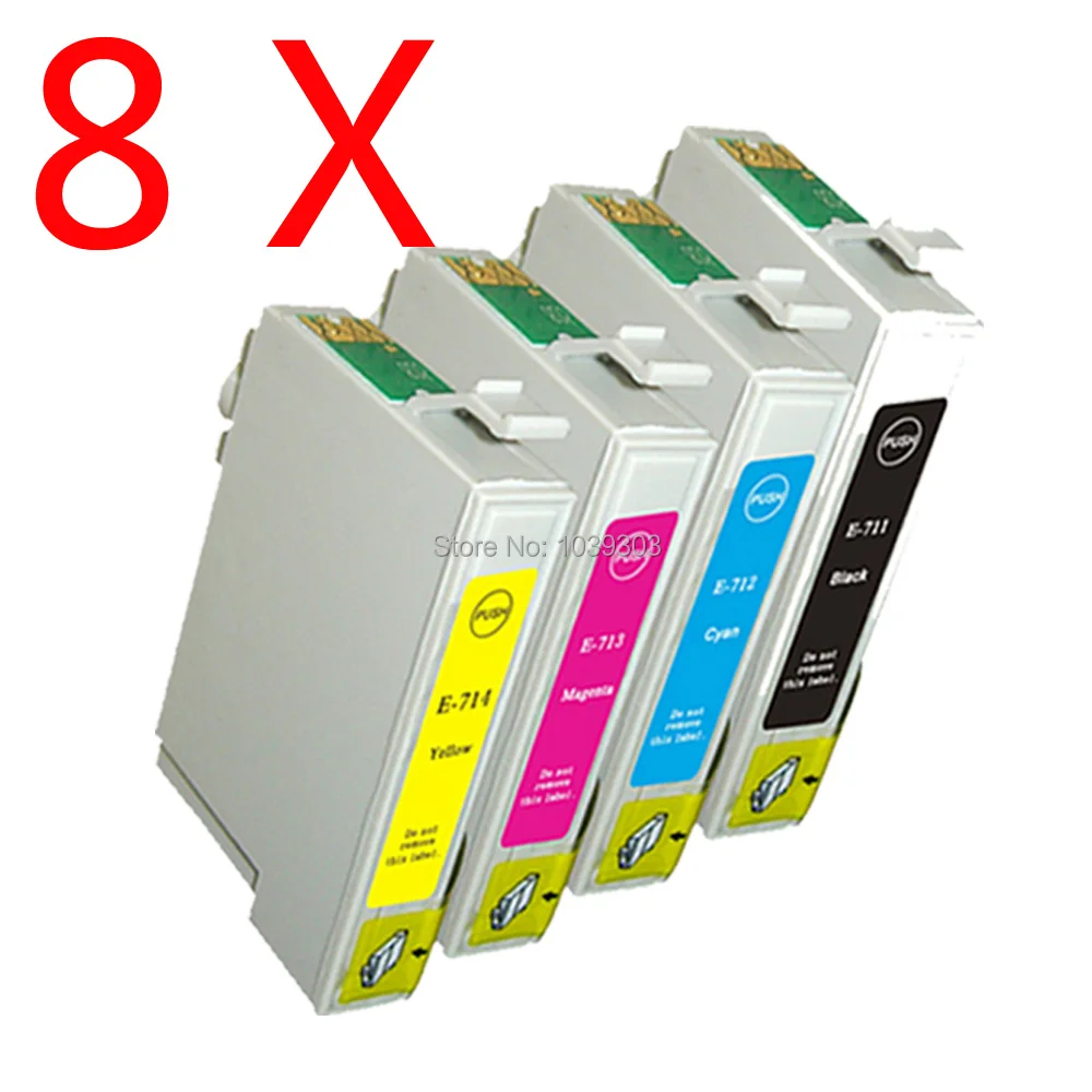 8x T0711 T0711 T0715 cartuchos de tinta Compatible para Epson Stylus SX218  SX215 SX210 SX115 SX400 SX515W SX605 SX610FW|ink cartridge|compatible ink  cartridget0711 ink cartridge - AliExpress