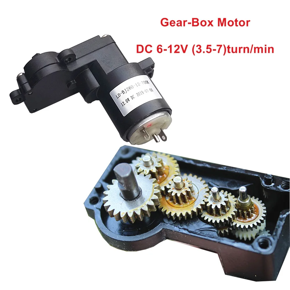 

1PCS DC 6-12V Gear-Box Motor 3.5-7 Turn/min Forward and Reverse Motor