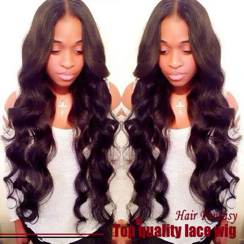 

Top quality Body Wave Lace Front Wigs Middle Part Brazilian Hair Synthetic Wigs Glueless Lace Wigs For Black Women Wholesale