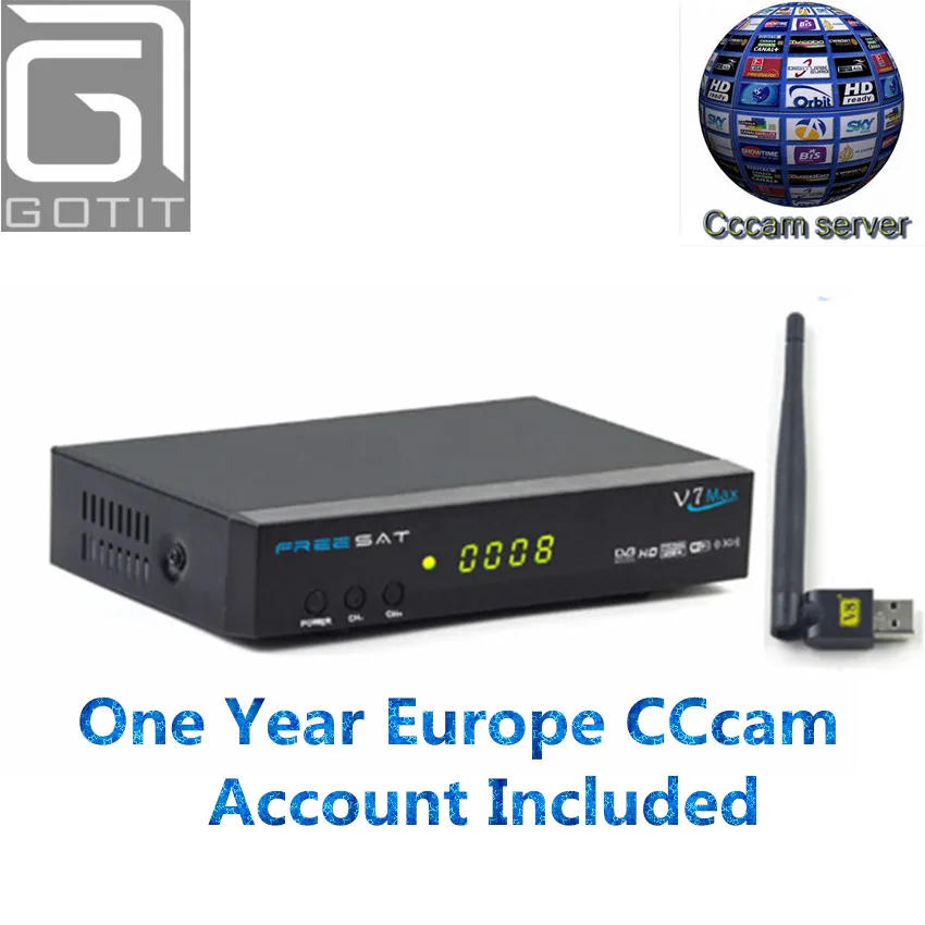 Prix pour FREESAT V7 Max Satellite Récepteur avec 1 Année CCCAM Europe 1080 P FULL HD DVB-S2 Soutien Cccam Newcam YouTube Youporn Prix pour FREESAT V7 Max Satellite Récepteur avec 1 Année CCCAM Europe 1080 P FULL HD DVB-S2 Soutien Cccam Newcam YouTube Youporn