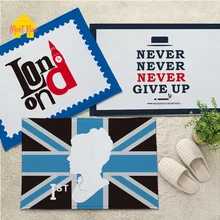 Встретить Милая выразительная обувь чистой печати двери напольный пенопластовый коврик прихожей Гостиная Ванная комната Кухня противоскользящие хлопковые носки для детей номер бархатистый коврик ковер