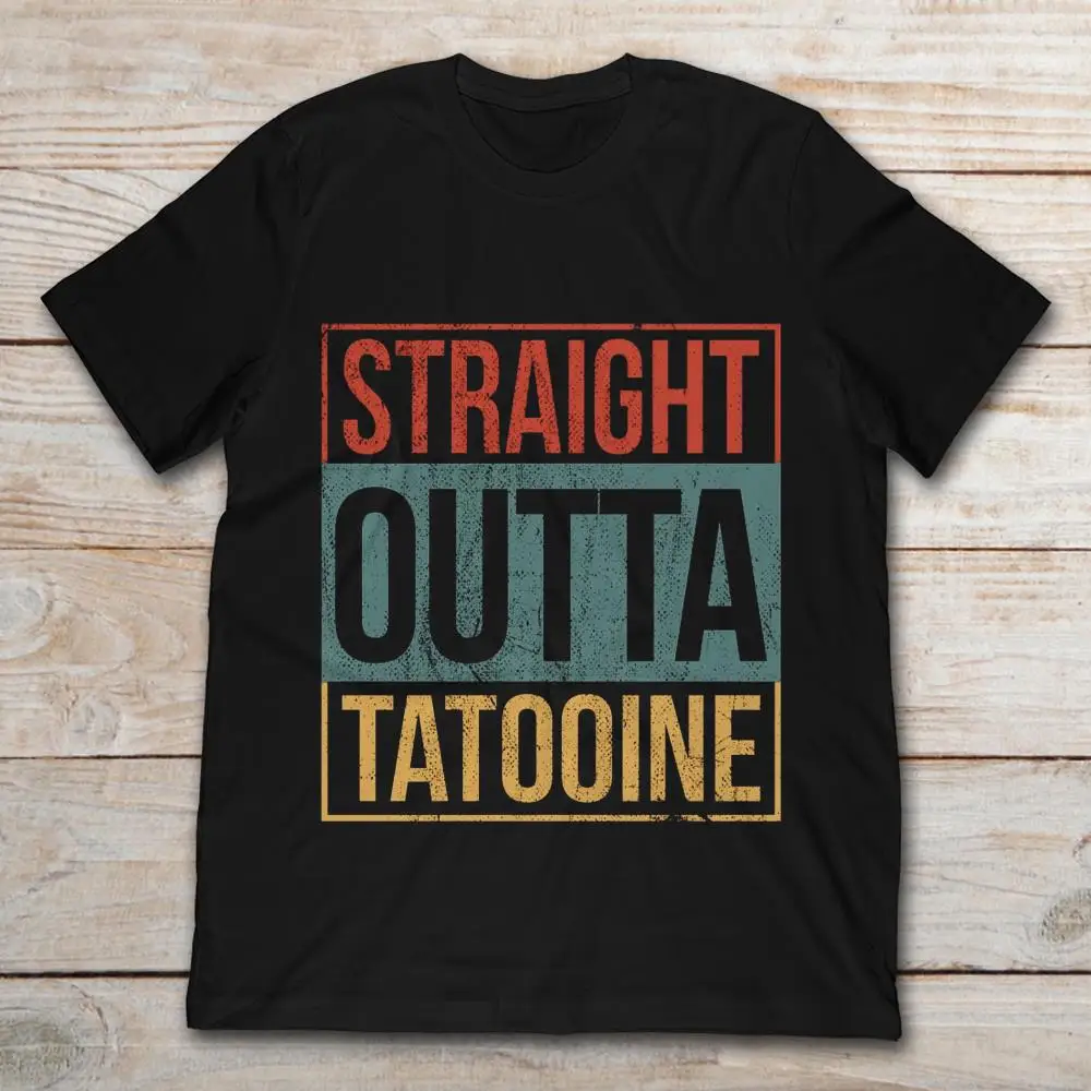 Возьмите бренд Straight Outta футболка tatooine Мужская футболка с коротким рукавом