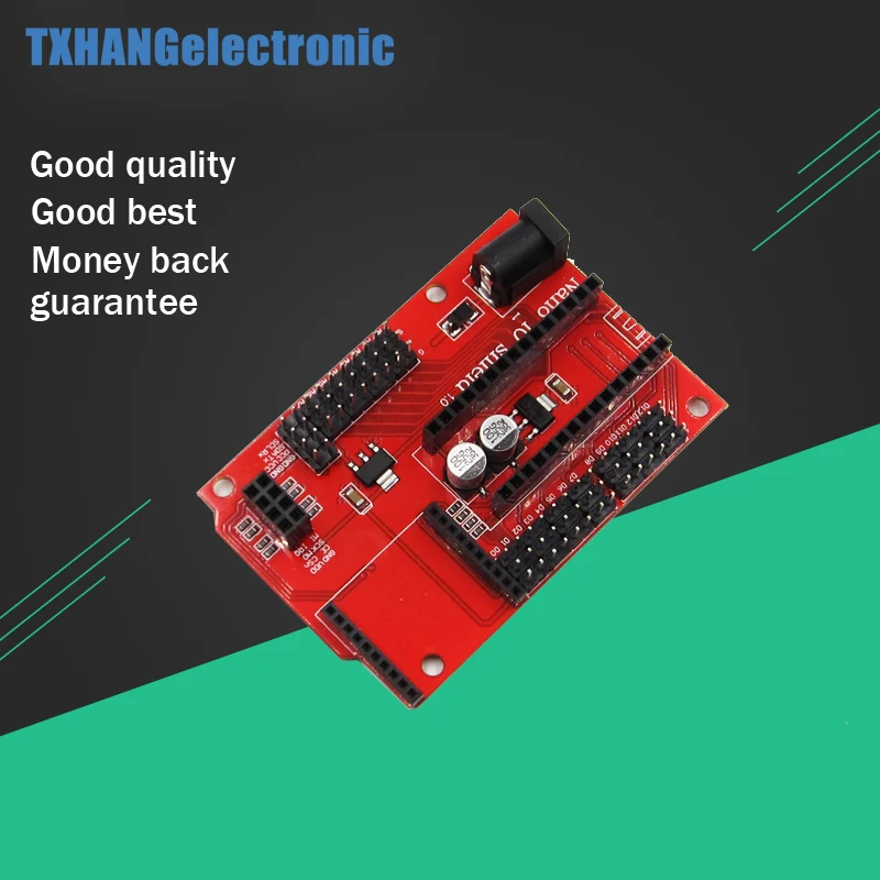 

For arduino Nano Terminal Expansion Board Adapter IO Shield Electronic Circuit 328P w/XBEE nRF24L01 Socket Interface 7-12V Input