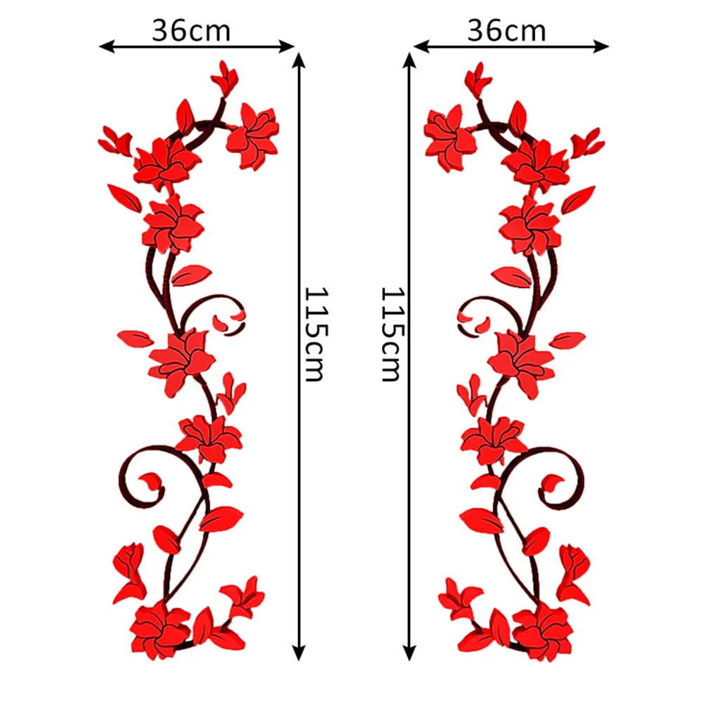 3D акриловая Наклейка на стену для прихожей, цветов, плакаты, украшение для дома, ТВ-экран, настенный фон, Декор, обои, наклейка на стену, искусство