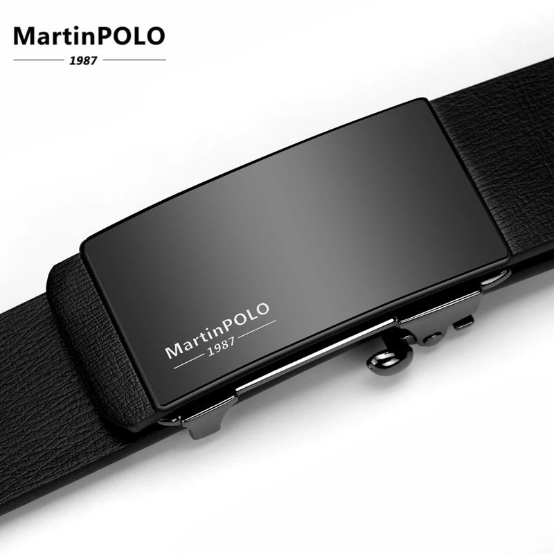 MartinPOLO Fashion Men's Belt Automatic Buckle Leather luxury Belts Business Male Alloy buckle Belts for Men MP01101P