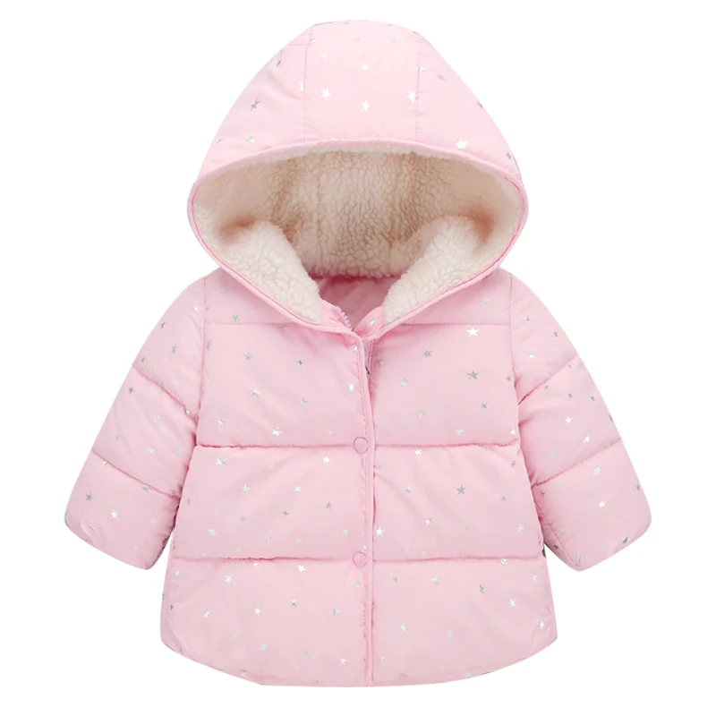 KEAIYOUHUO/пальто для девочек; куртки; От 1 до 4 лет одежда с длинными рукавами для девочек; Детские Зимние теплые пальто для девочек; Верхняя одежда для детей