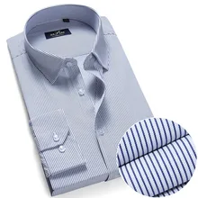 Мужские рубашки, большие размеры 52, 50, 48, 46, мужские деловые рубашки, 44, повседневные рубашки с длинными рукавами, классические, белые, черные, темно-синие