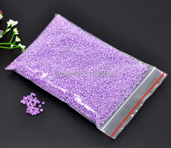 

5000Pcs Seedbeads Spacer Glass Beads Round Shape Purple Beading Work Accessories Jewelry DIY Component 2mm