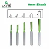 LAVIE 5pcs 6mm Shank Single Straight Bit Double Flute Milling Cutter for Wood Tungsten Carbide Router Bit Woodwork Tool MC06022 ► Photo 1/6