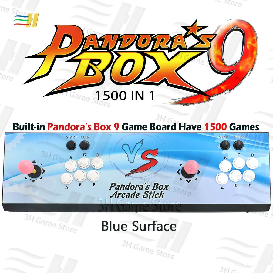 2 игрока Pandora Box 9 железная консоль встроенный в 1500 В 1 аркадная игра подключи и играй usb джойстик для ПК ps3 pandora's 5S 6s 7