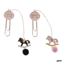 Прямая поставка и новые волосы шар троянский Цвет перо кулон Закладка элегантный металлический кулон милые декоративные книги папка 4 июня