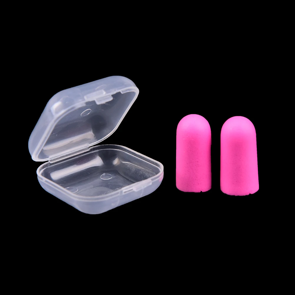 Tapones de oído suaves antiruido aislamiento de sonido tapones para los oídos tapones para dormir para reducción de ruido de viaje con funda de plástico